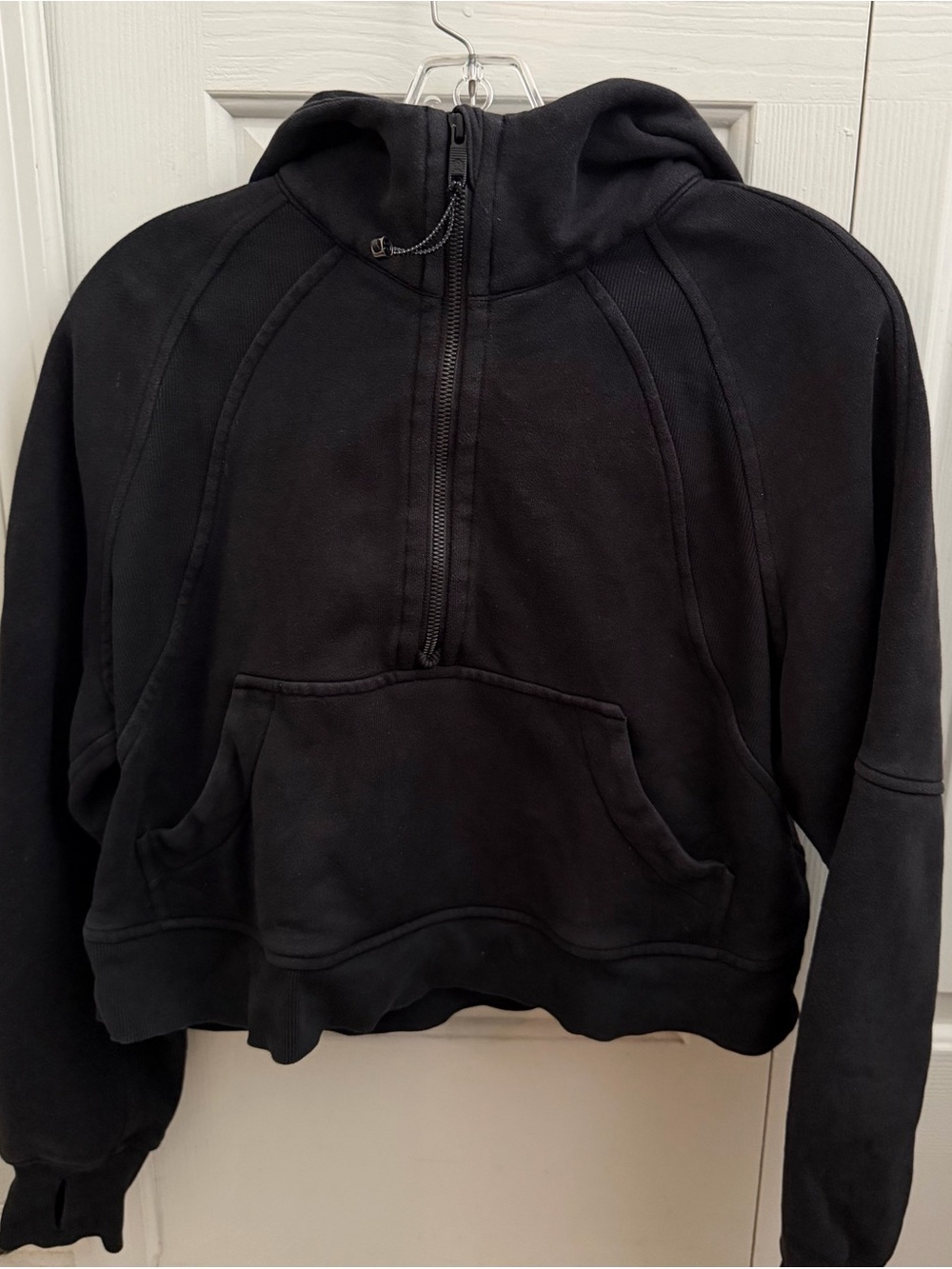 lululemon athletica Black Half-Zip Hooded Pullover
